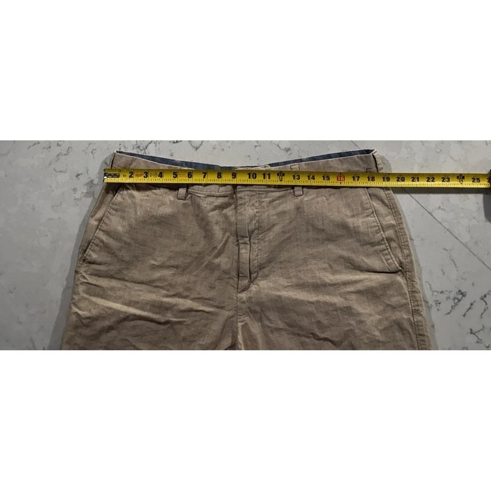Banana Republic Chino Shorts Mens 38 Khaki Slim Fit Cotton Preppy Casual Logo